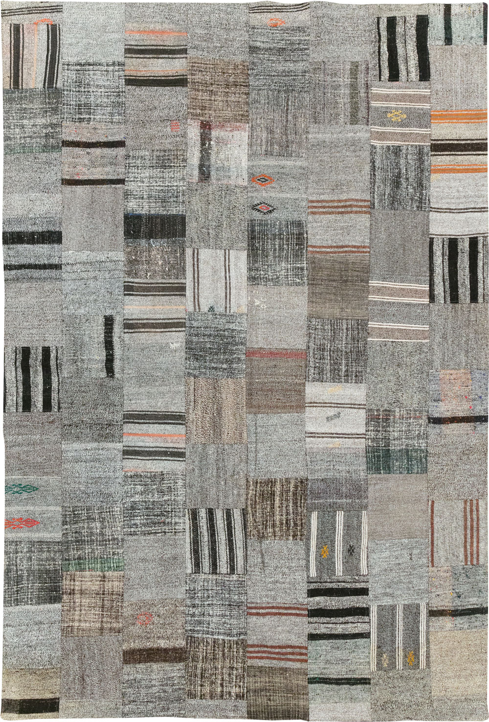 Contemporary Turkish Flatweave Small Room Size Carpet, No.31962 - Gsblank