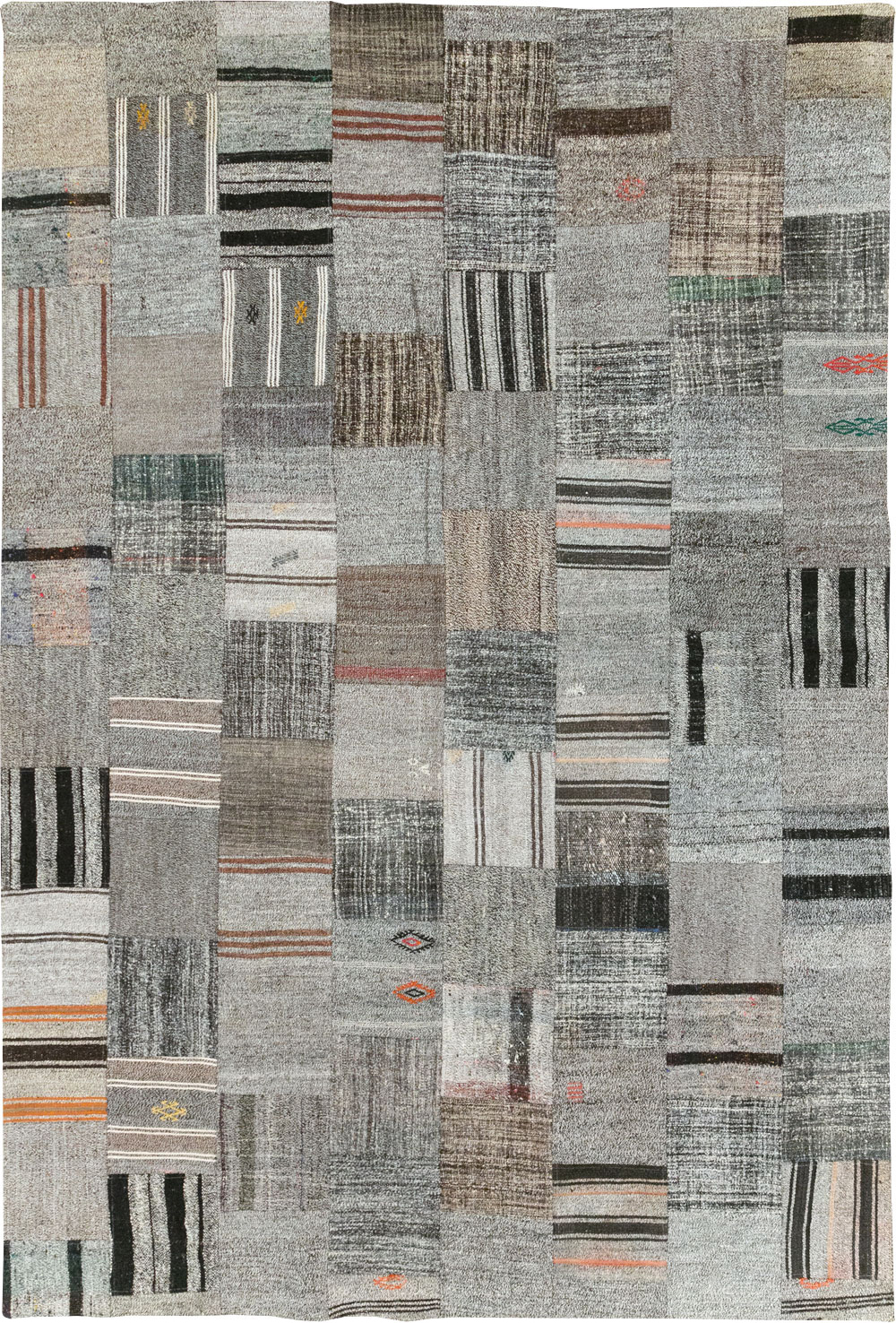 Contemporary Turkish Flatweave Small Room Size Carpet, No.31962 - Gsblank