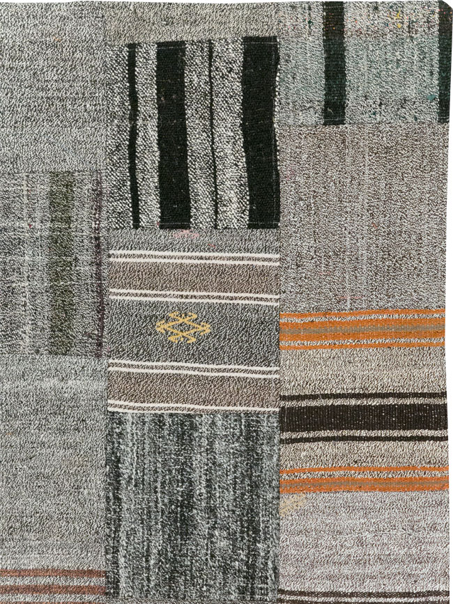 Contemporary Turkish Flatweave Small Room Size Carpet, No.31962 - Gsblank