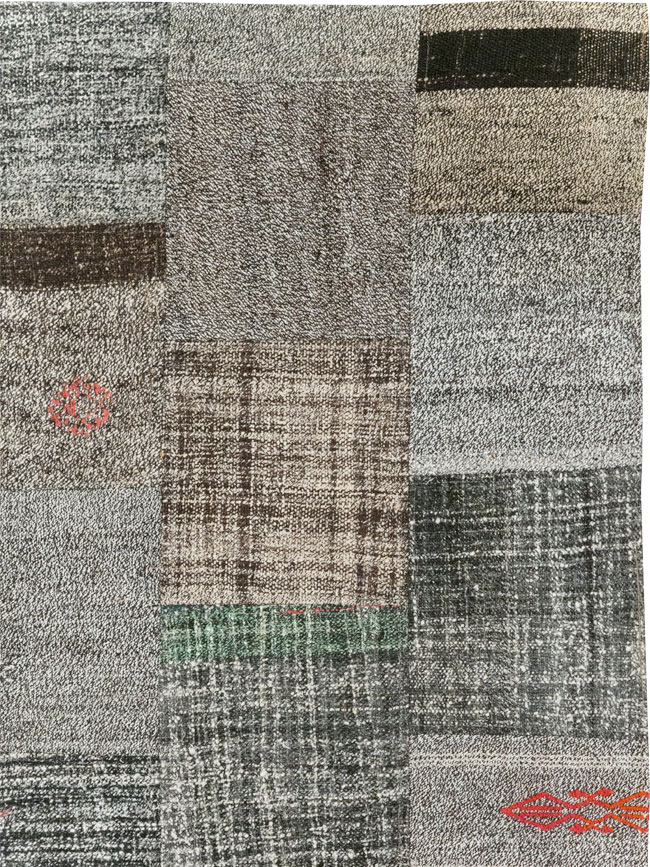 Contemporary Turkish Flatweave Small Room Size Carpet, No.31962 - Gsblank