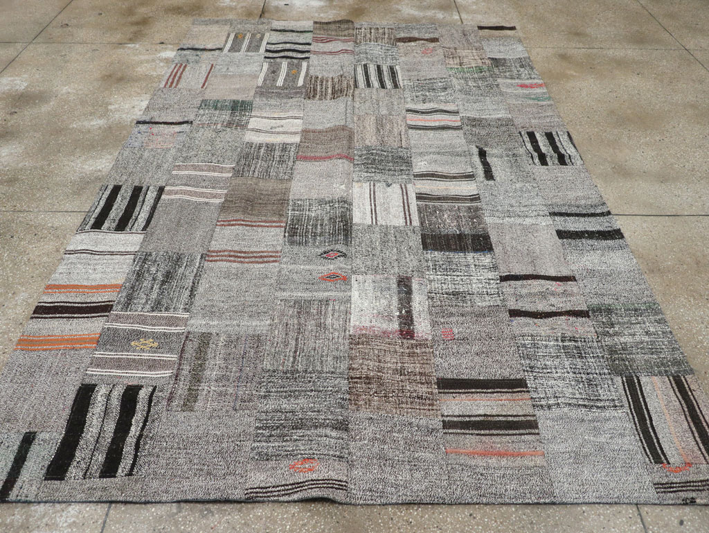Contemporary Turkish Flatweave Small Room Size Carpet, No.31962 - Gsblank