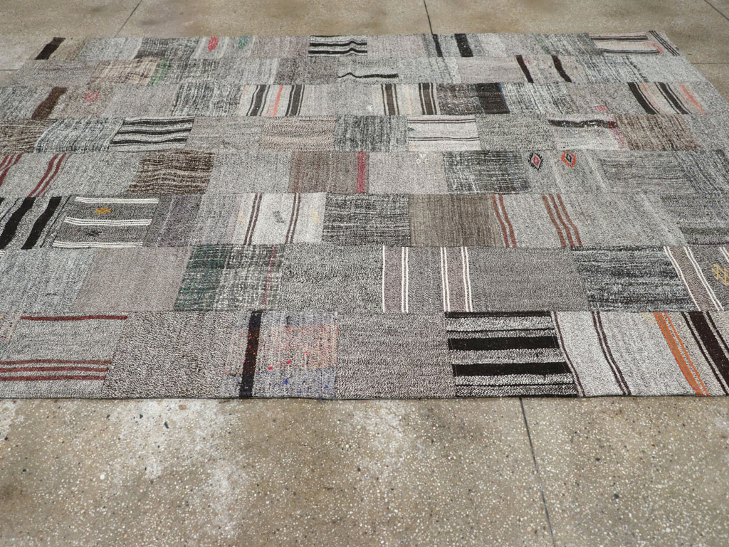 Contemporary Turkish Flatweave Small Room Size Carpet, No.31962 - Gsblank