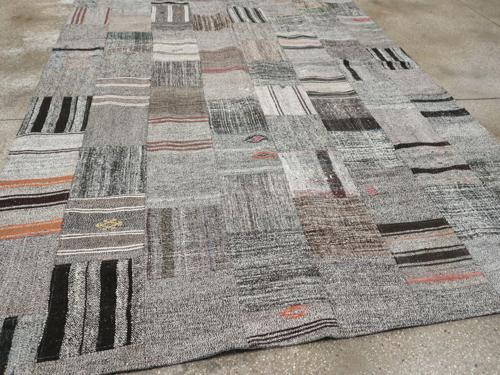 Contemporary Turkish Flatweave Small Room Size Carpet, No.31962 - Gsblank