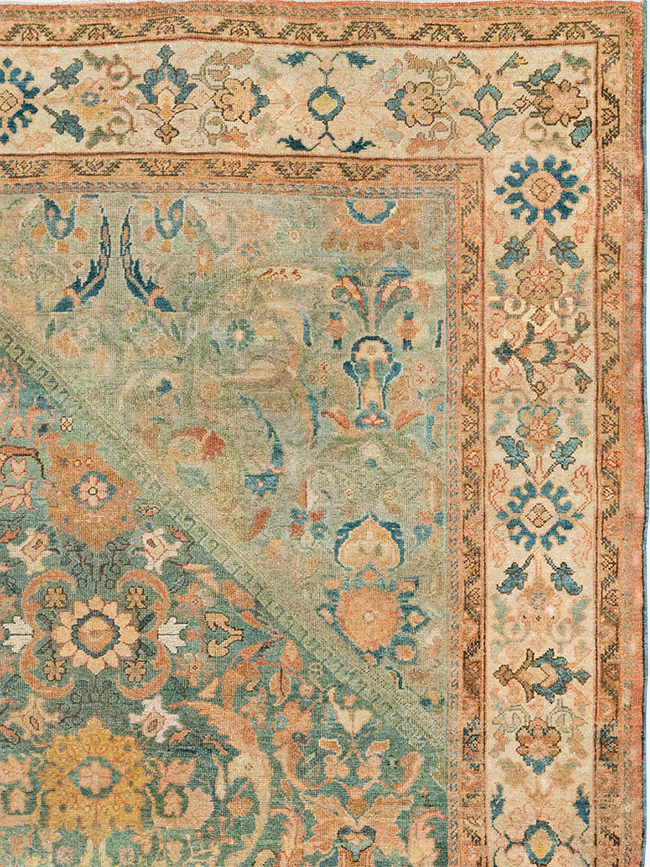 Antique Persian Mahal Room Size Carpet, No.31964 - Gsblank