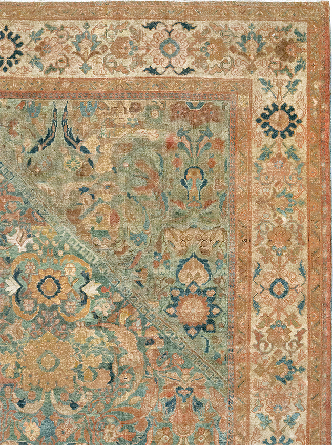 Antique Persian Mahal Room Size Carpet, No.31964 - Gsblank
