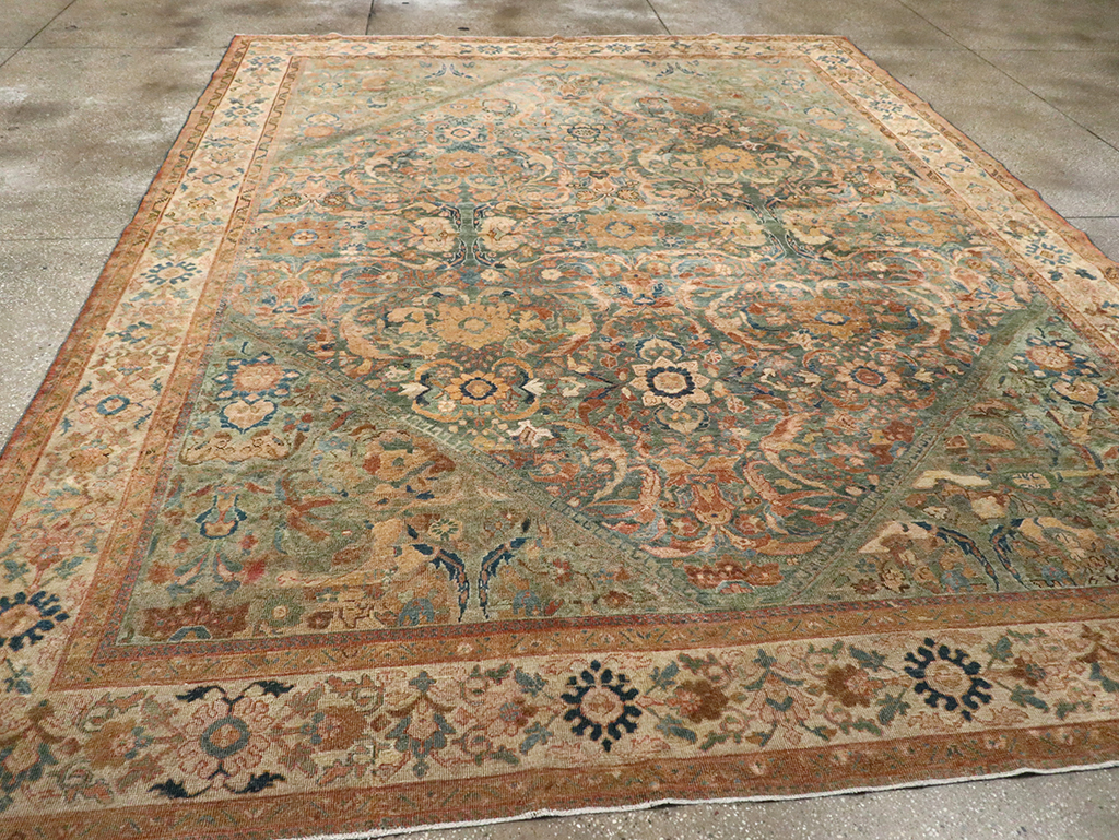 Antique Persian Mahal Room Size Carpet, No.31964 - Gsblank