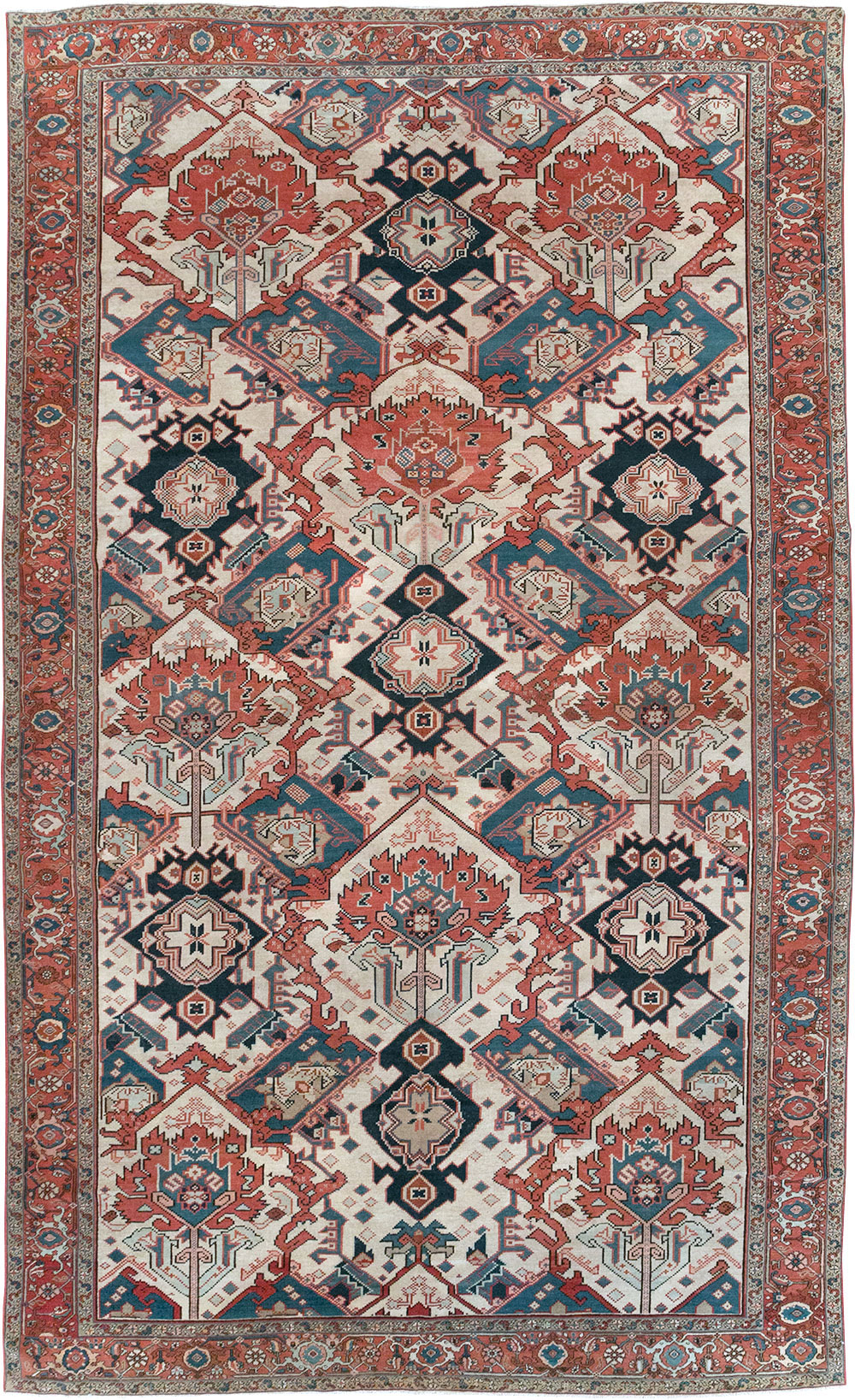 Antique Persian Heriz Carpet, No.31965 - Gsblank