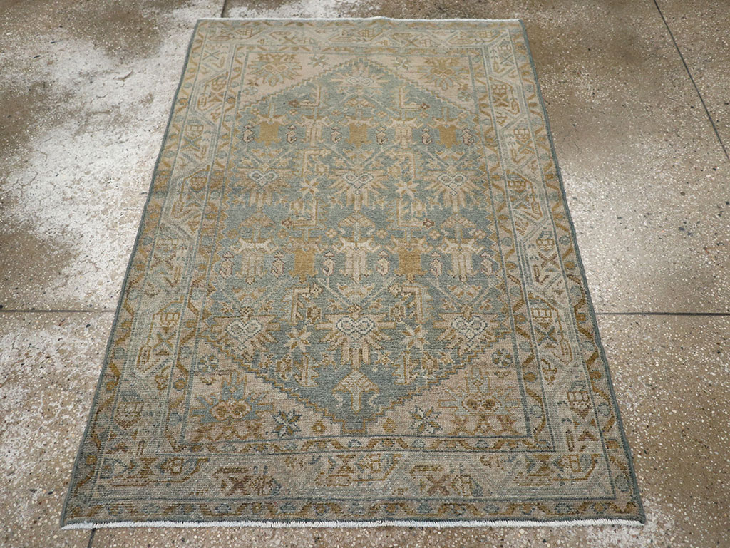 Vintage Persian Malayer Throw Rug, No.31967 - Gsblank