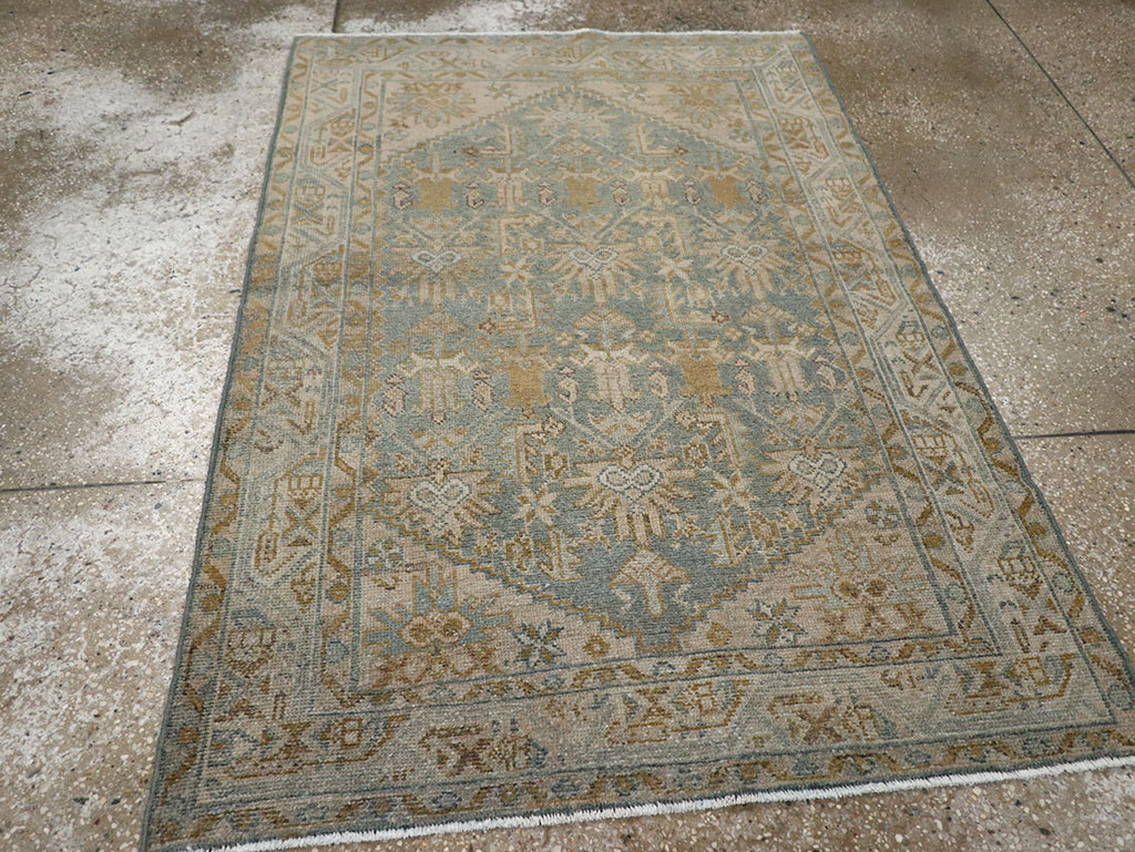 Vintage Persian Malayer Throw Rug, No.31967 - Gsblank