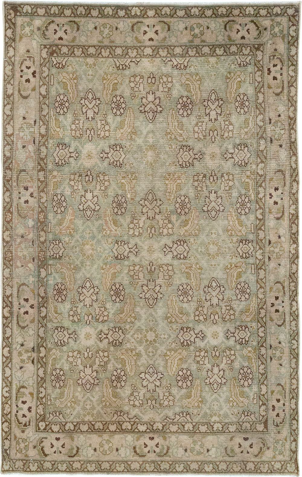 Vintage Persian Malayer Throw Rug, No.31969 - Gsblank