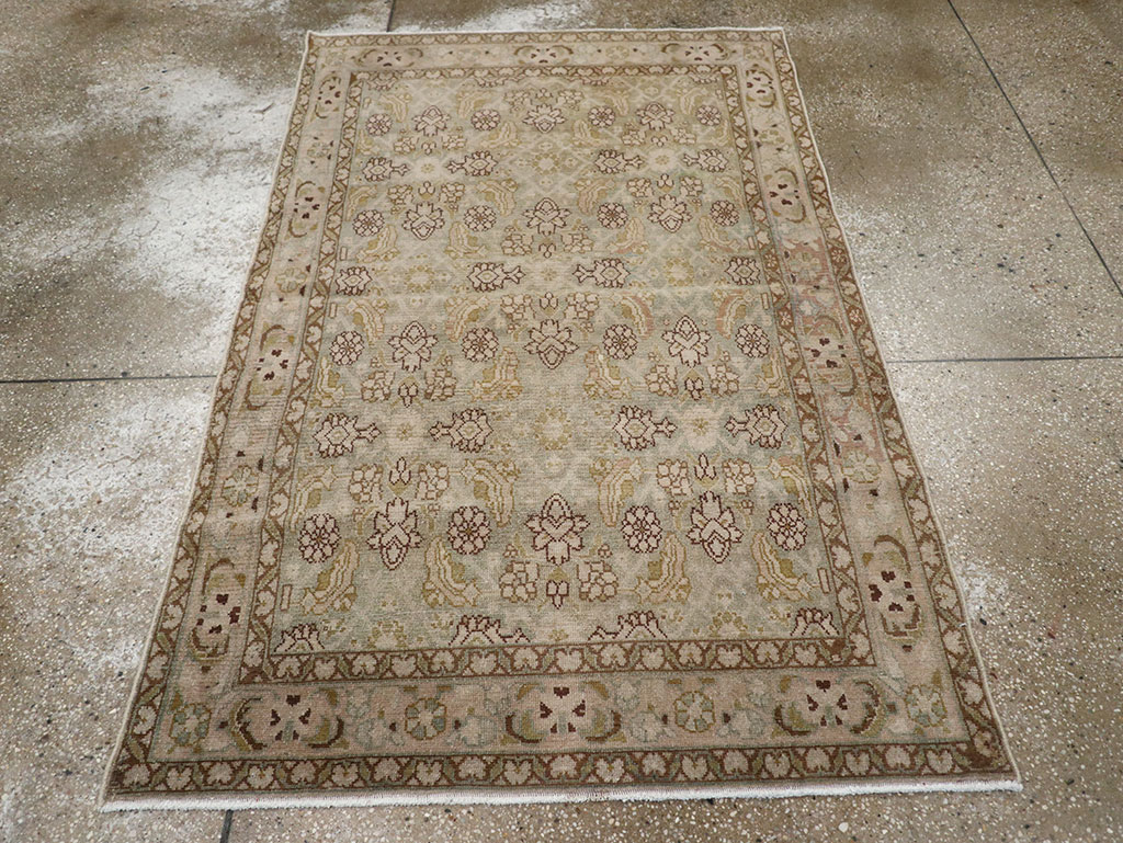 Vintage Persian Malayer Throw Rug, No.31969 - Gsblank