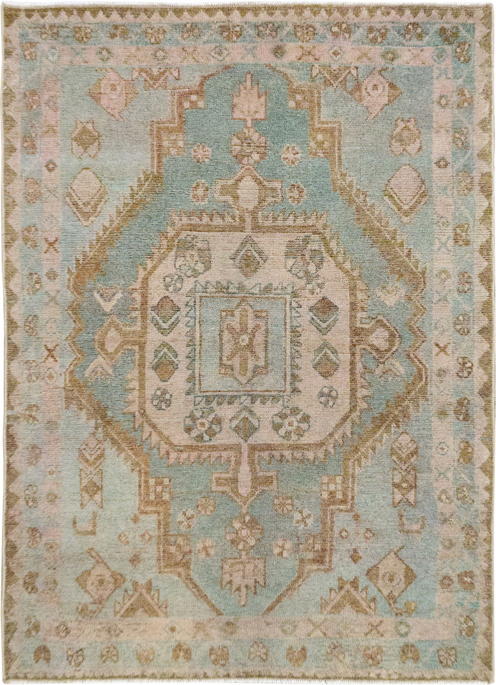 Vintage Persian Malayer Throw Rug, No.31970 - Gsblank
