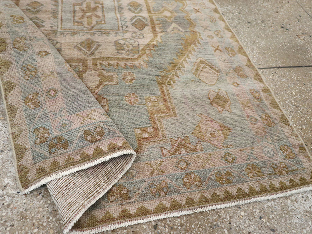 Vintage Persian Malayer Throw Rug, No.31970 - Gsblank