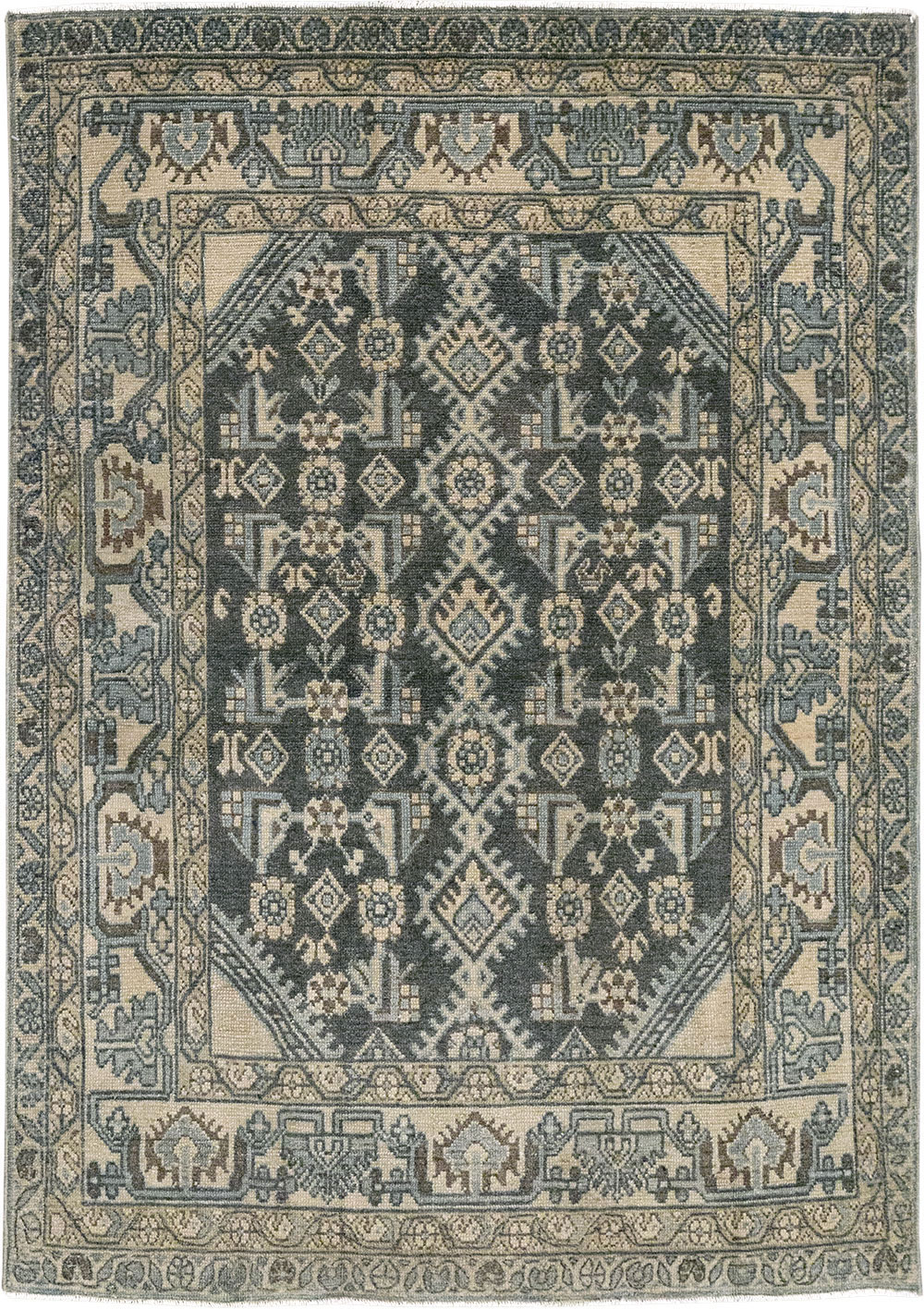 Vintage Persian Malayer Throw Rug, No.31972 - Gsblank