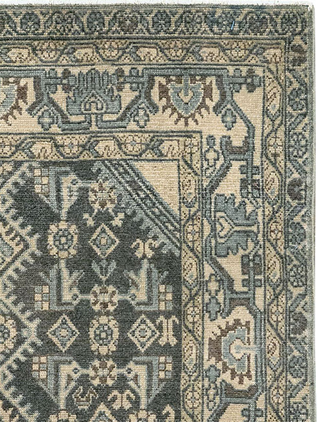 Vintage Persian Malayer Throw Rug, No.31972 - Gsblank
