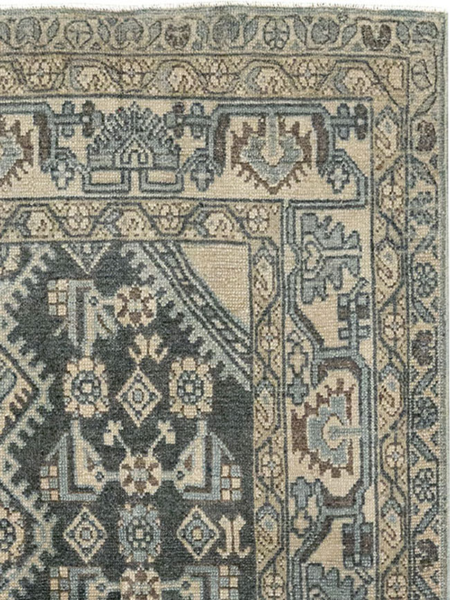 Vintage Persian Malayer Throw Rug, No.31972 - Gsblank