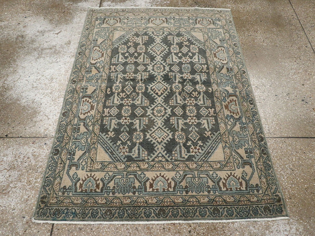 Vintage Persian Malayer Throw Rug, No.31972 - Gsblank