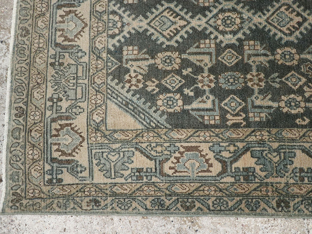 Vintage Persian Malayer Throw Rug, No.31972 - Gsblank