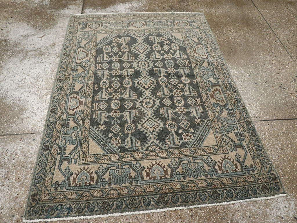 Vintage Persian Malayer Throw Rug, No.31972 - Gsblank