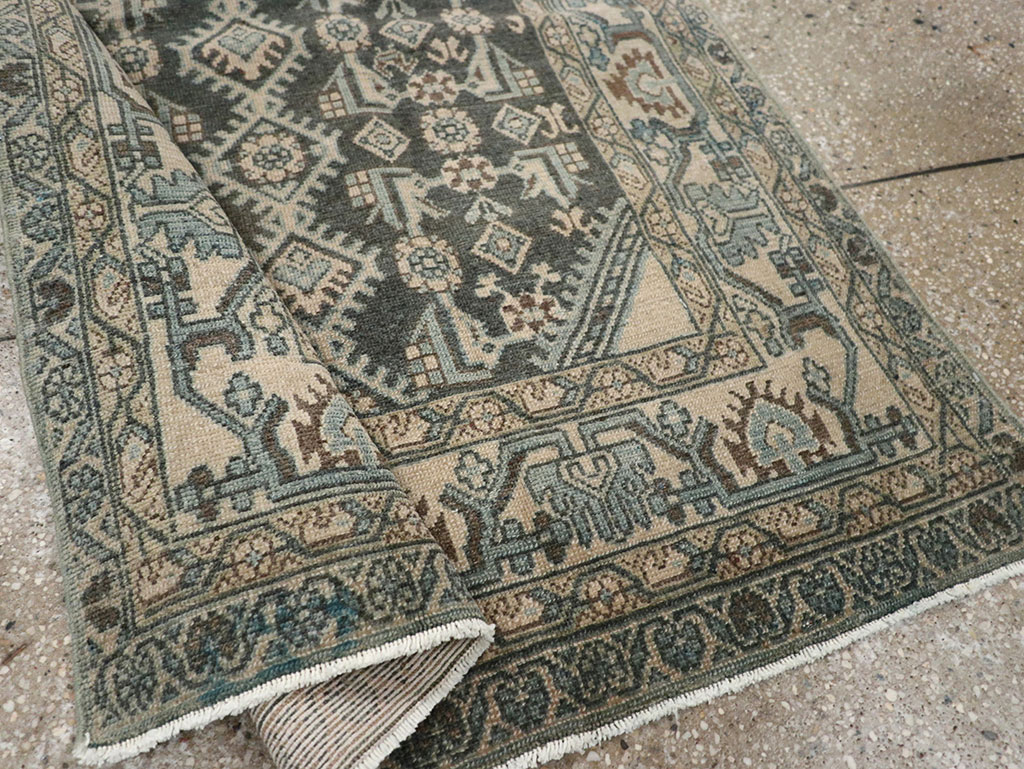 Vintage Persian Malayer Throw Rug, No.31972 - Gsblank