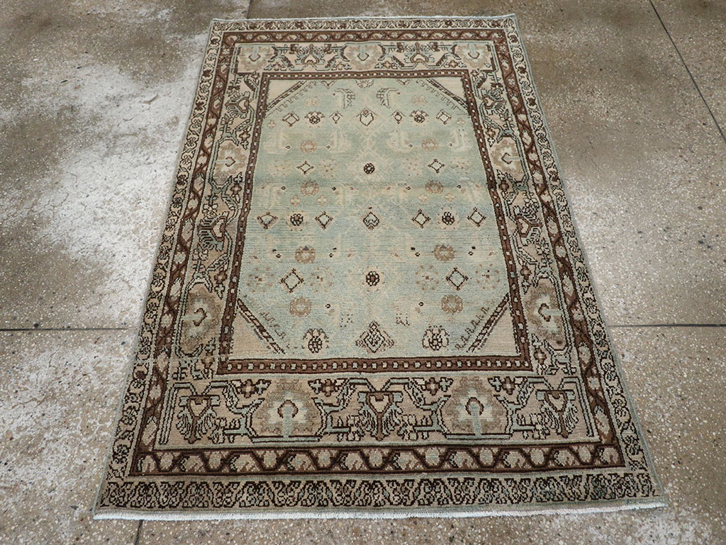 Vintage Persian Malayer Throw Rug, No.31973 - Gsblank