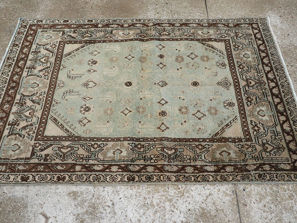 Vintage Persian Malayer Throw Rug, No.31973 - Gsblank