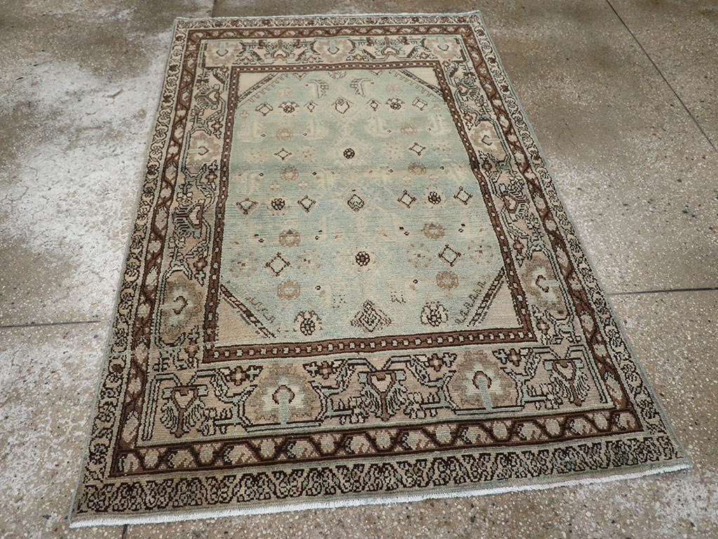 Vintage Persian Malayer Throw Rug, No.31973 - Gsblank