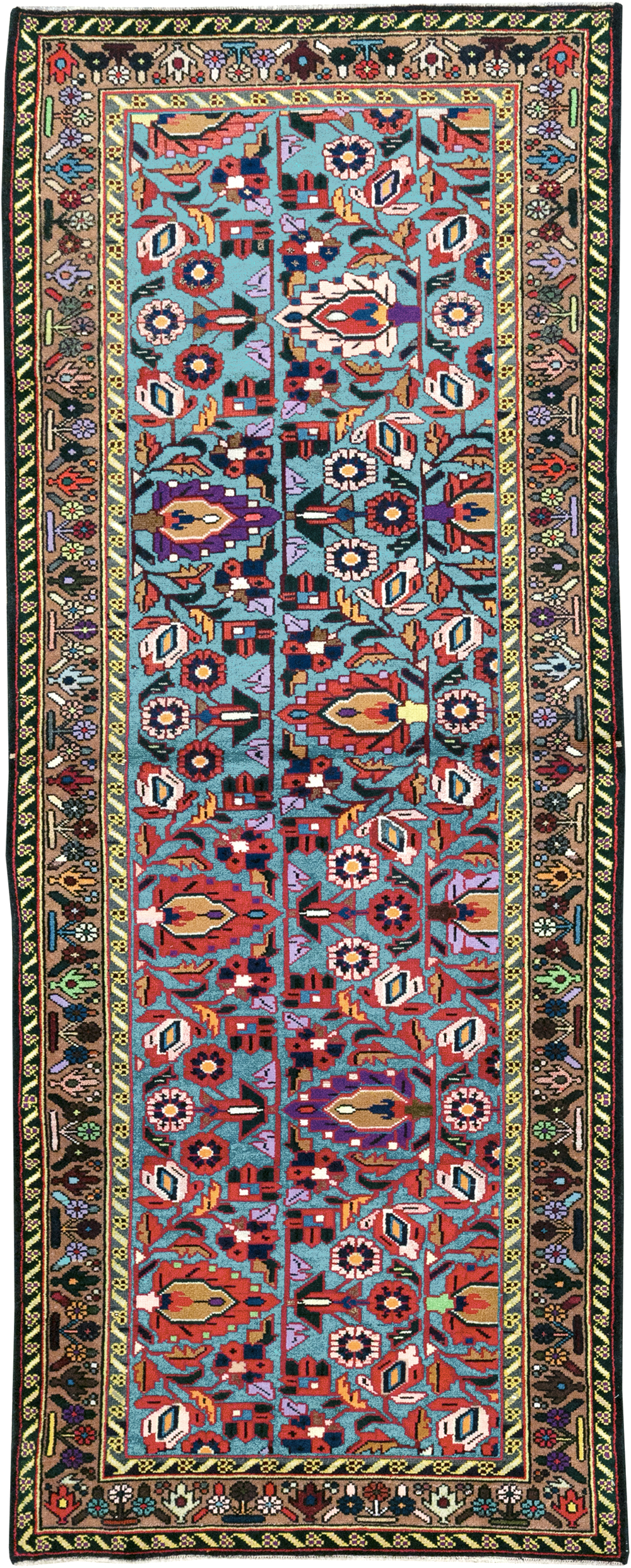 Vintage Persian Malayer Throw Rug, No.31975 - Gsblank