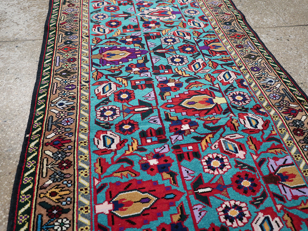 Vintage Persian Malayer Throw Rug, No.31975 - Gsblank