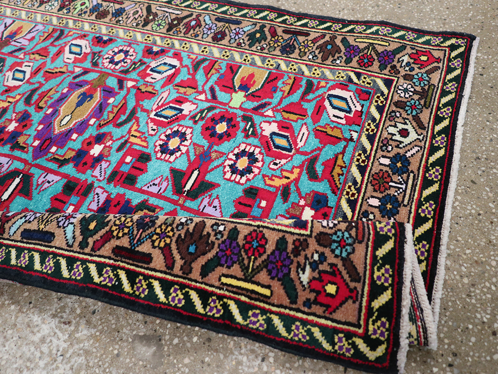 Vintage Persian Malayer Throw Rug, No.31975 - Gsblank