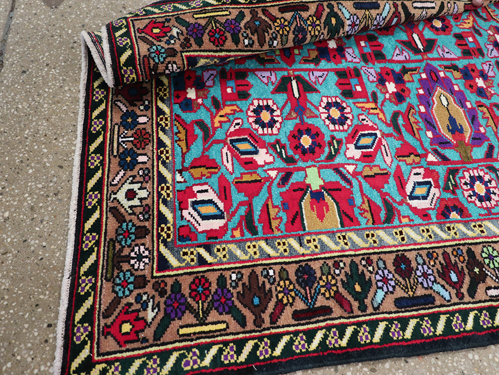 Vintage Persian Malayer Throw Rug, No.31975 - Gsblank
