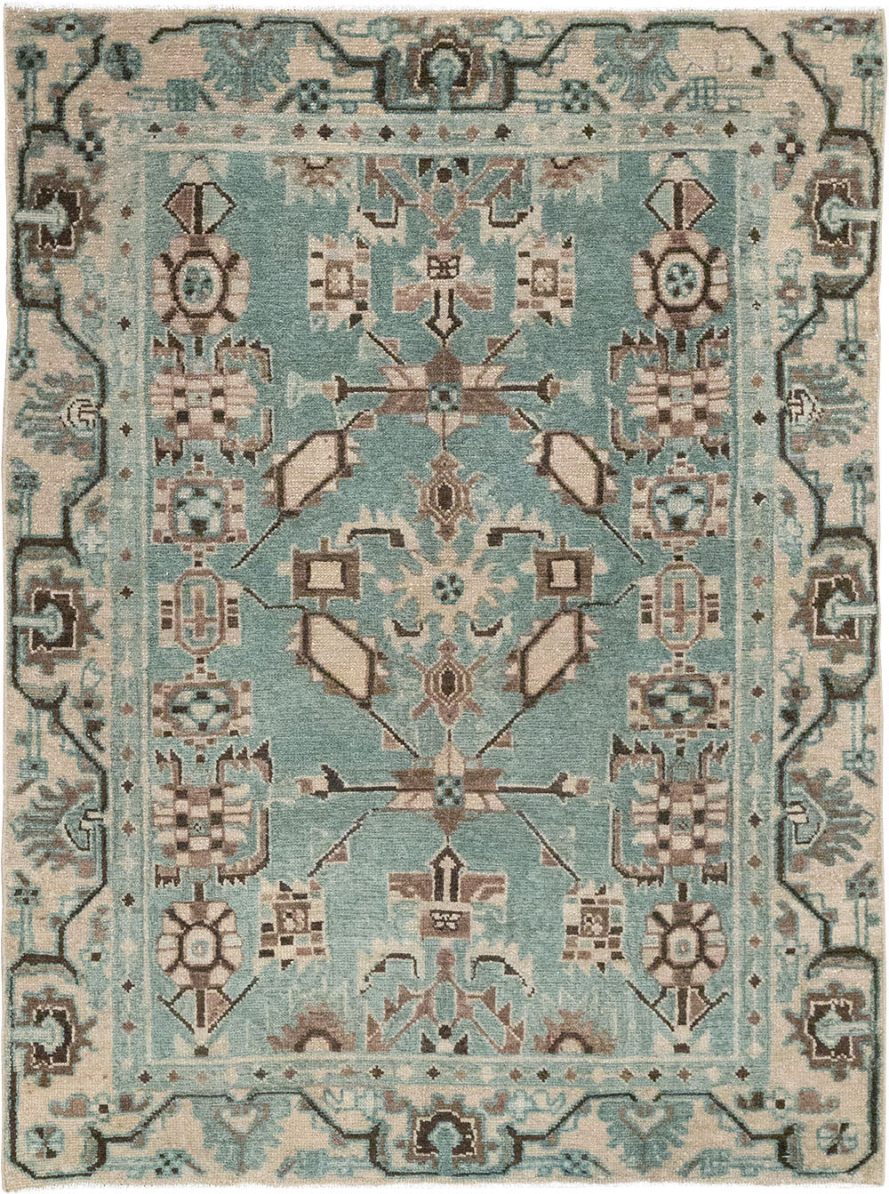 Vintage Persian Malayer Throw Rug, No.31976 - Gsblank