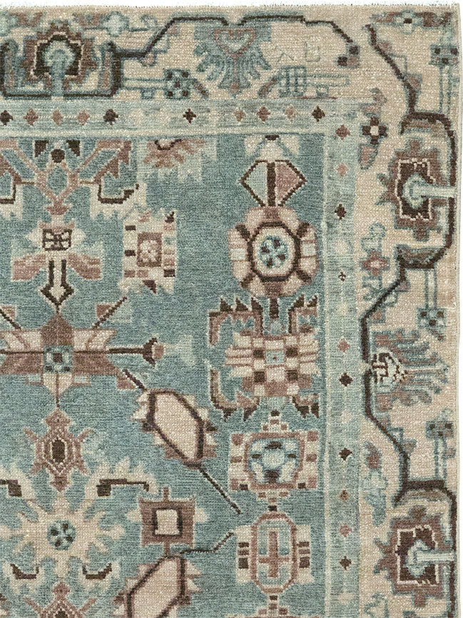 Vintage Persian Malayer Throw Rug, No.31976 - Gsblank