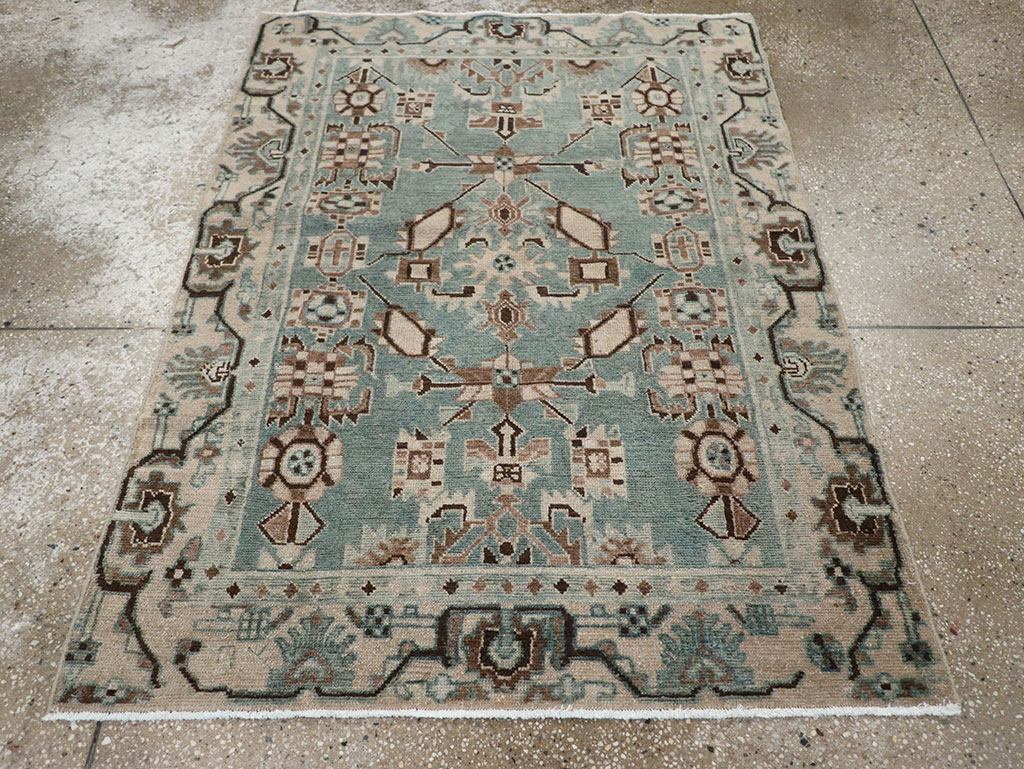 Vintage Persian Malayer Throw Rug, No.31976 - Gsblank