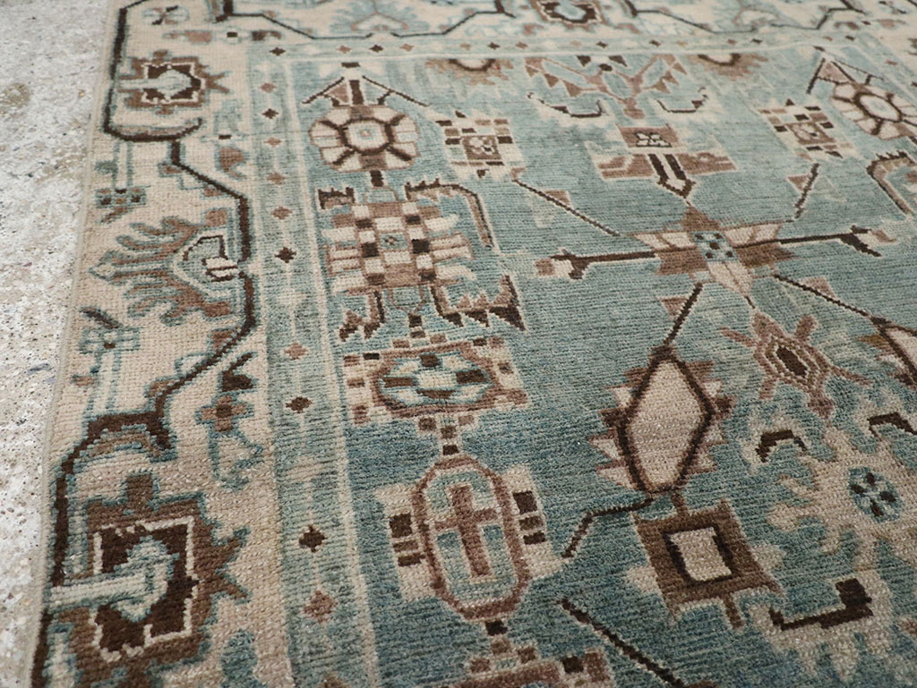 Vintage Persian Malayer Throw Rug, No.31976 - Gsblank