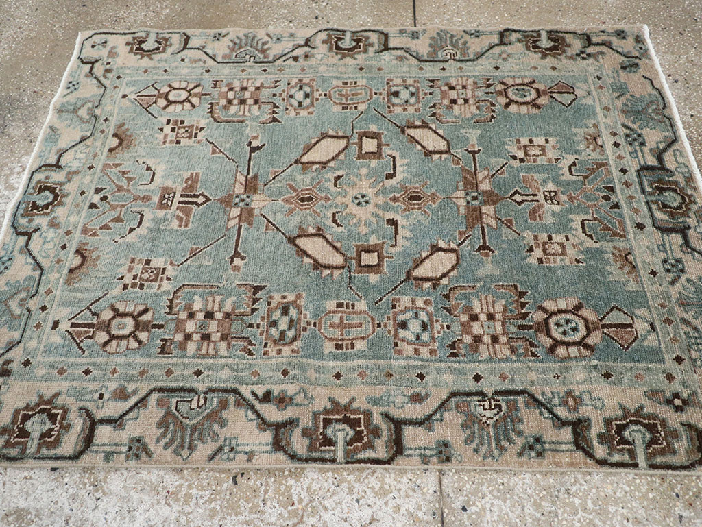 Vintage Persian Malayer Throw Rug, No.31976 - Gsblank