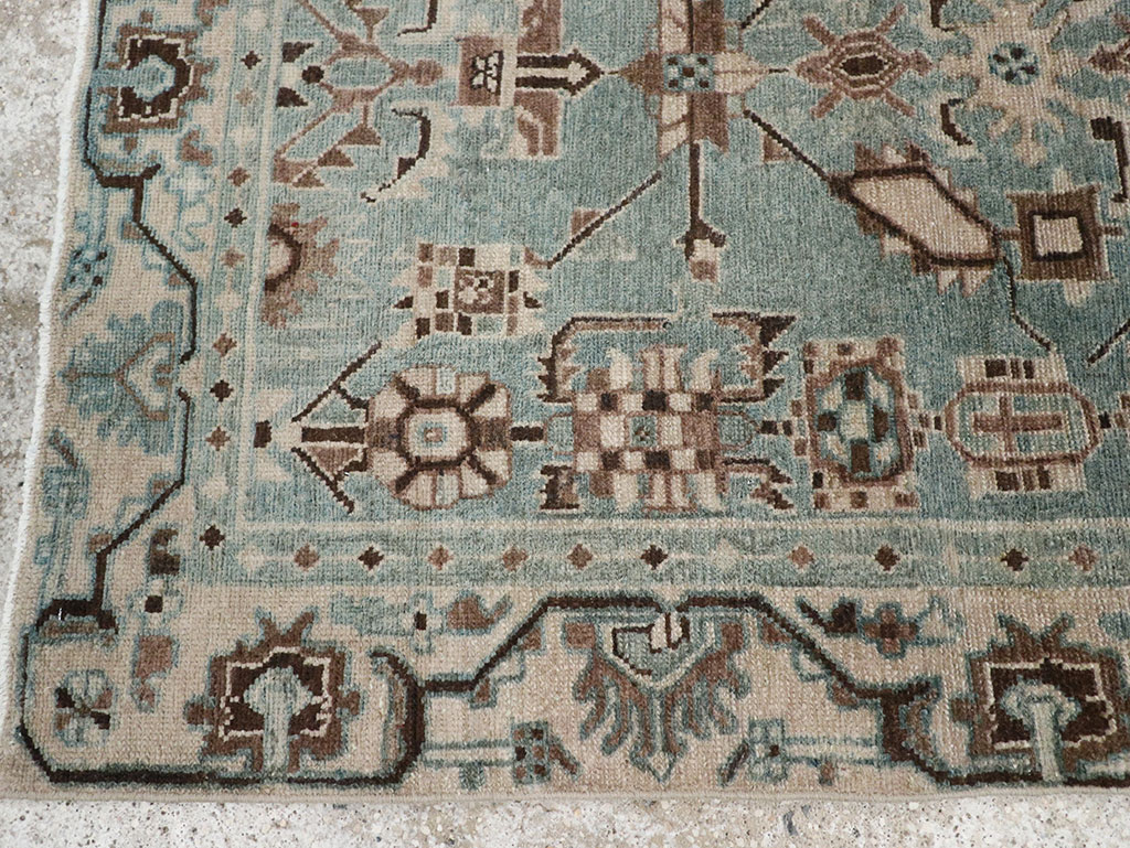 Vintage Persian Malayer Throw Rug, No.31976 - Gsblank
