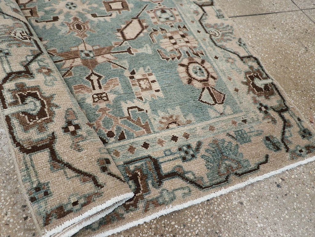 Vintage Persian Malayer Throw Rug, No.31976 - Gsblank