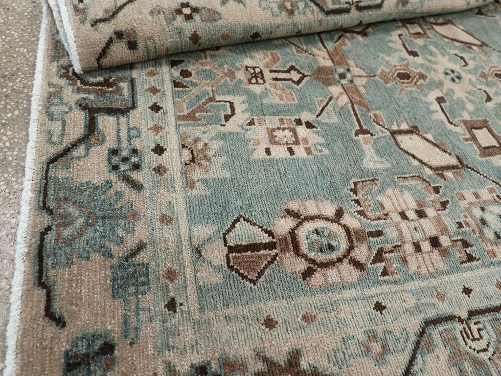 Vintage Persian Malayer Throw Rug, No.31976 - Gsblank