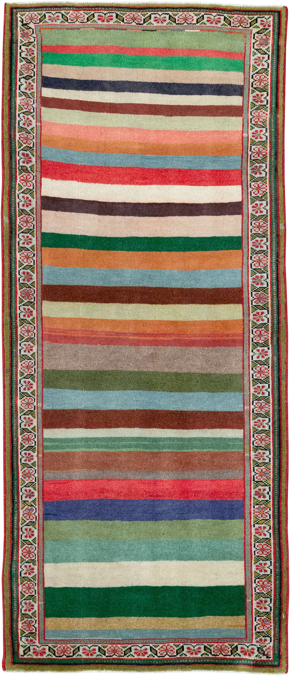 Vintage Persian Mahal Throw Rug, No.31978 - Gsblank