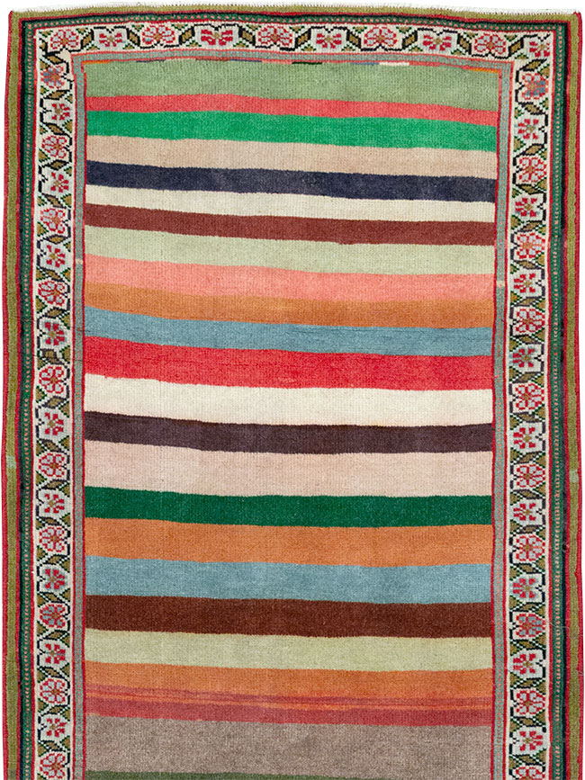 Vintage Persian Mahal Throw Rug, No.31978 - Gsblank