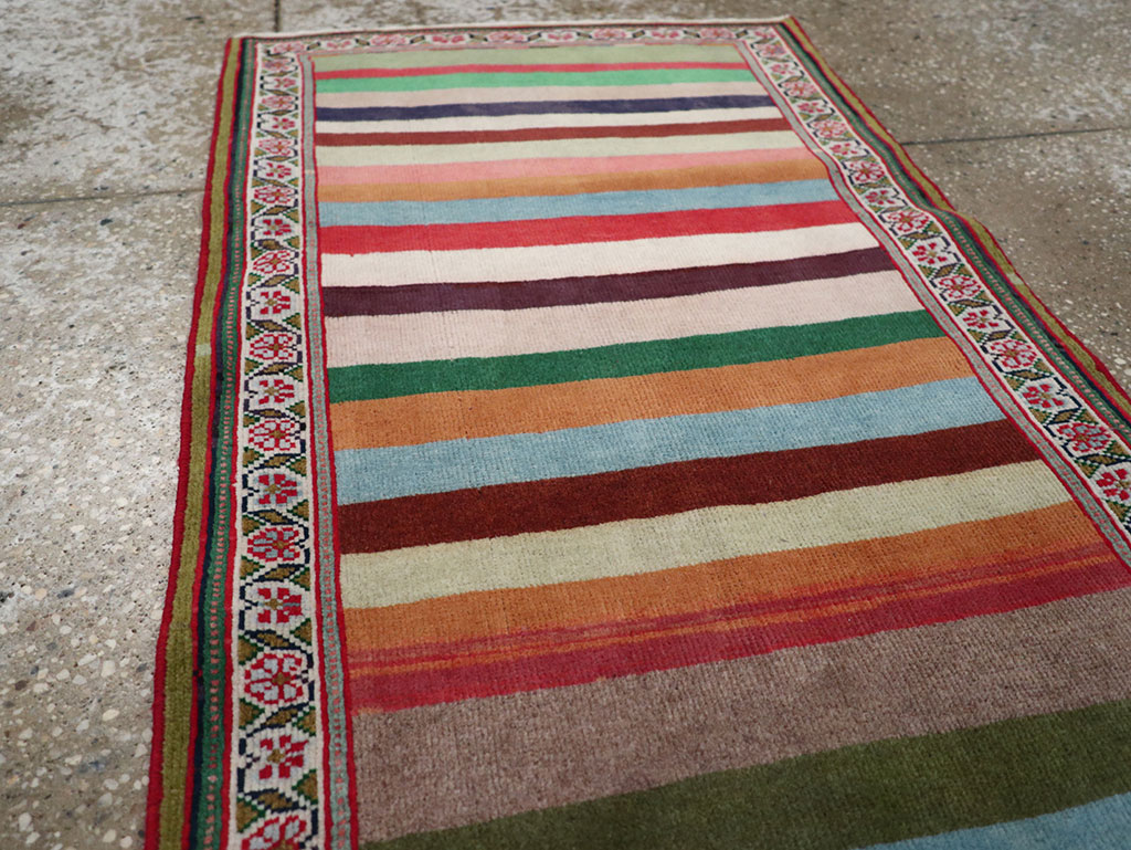 Vintage Persian Mahal Throw Rug, No.31978 - Gsblank