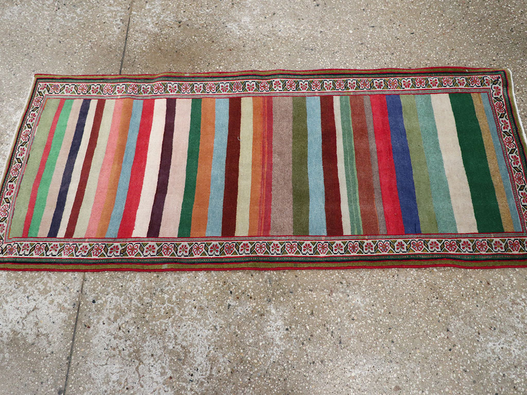 Vintage Persian Mahal Throw Rug, No.31978 - Gsblank