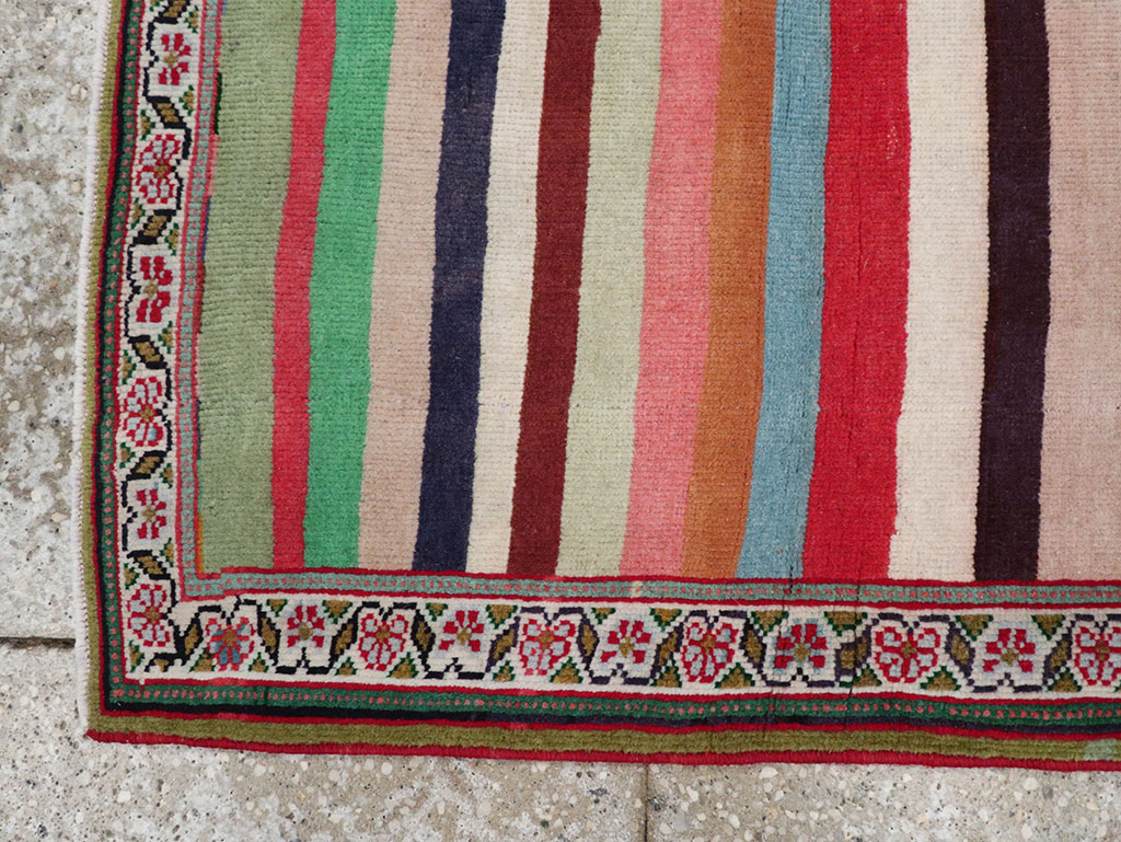 Vintage Persian Mahal Throw Rug, No.31978 - Gsblank