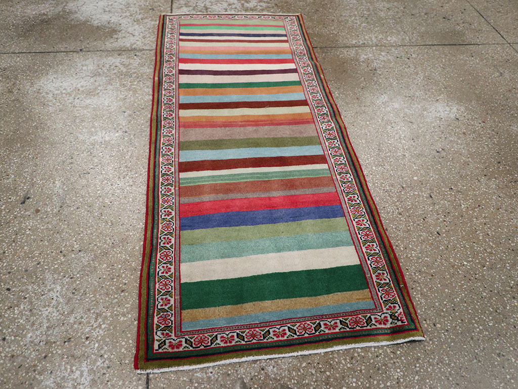Vintage Persian Mahal Throw Rug, No.31978 - Gsblank