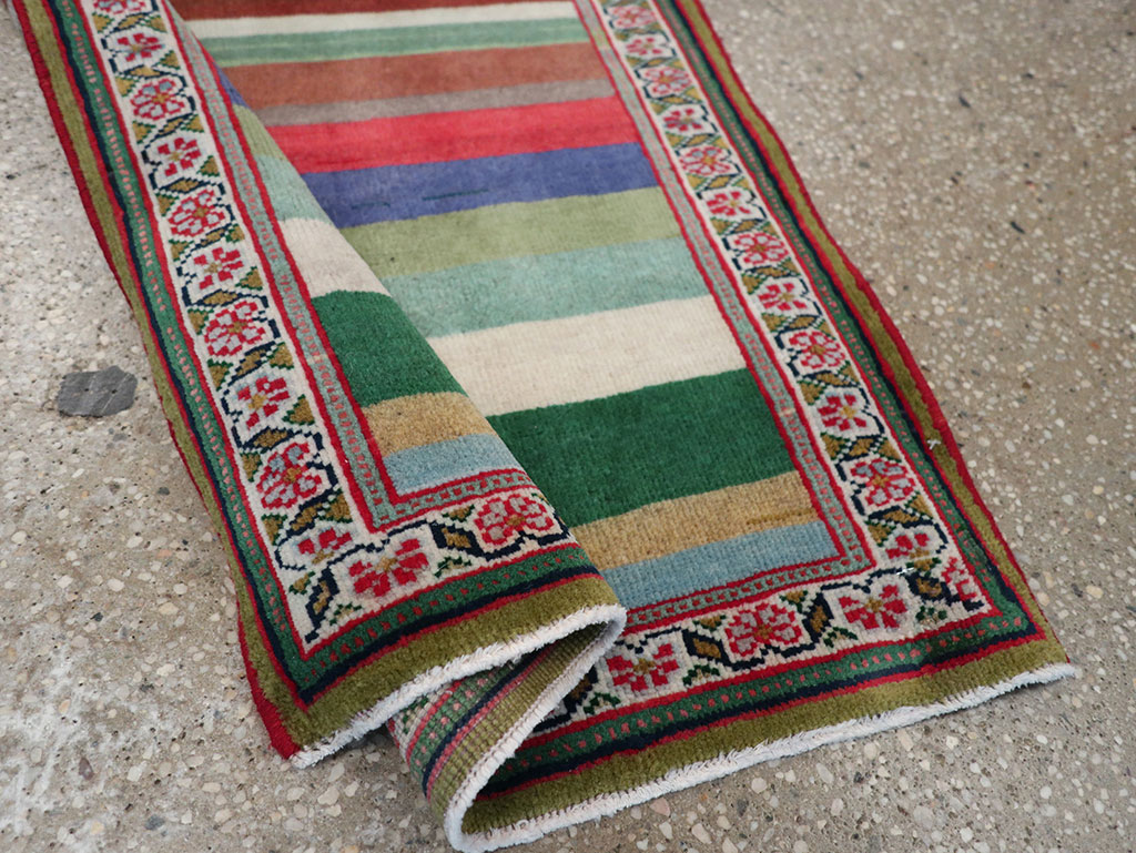 Vintage Persian Mahal Throw Rug, No.31978 - Gsblank