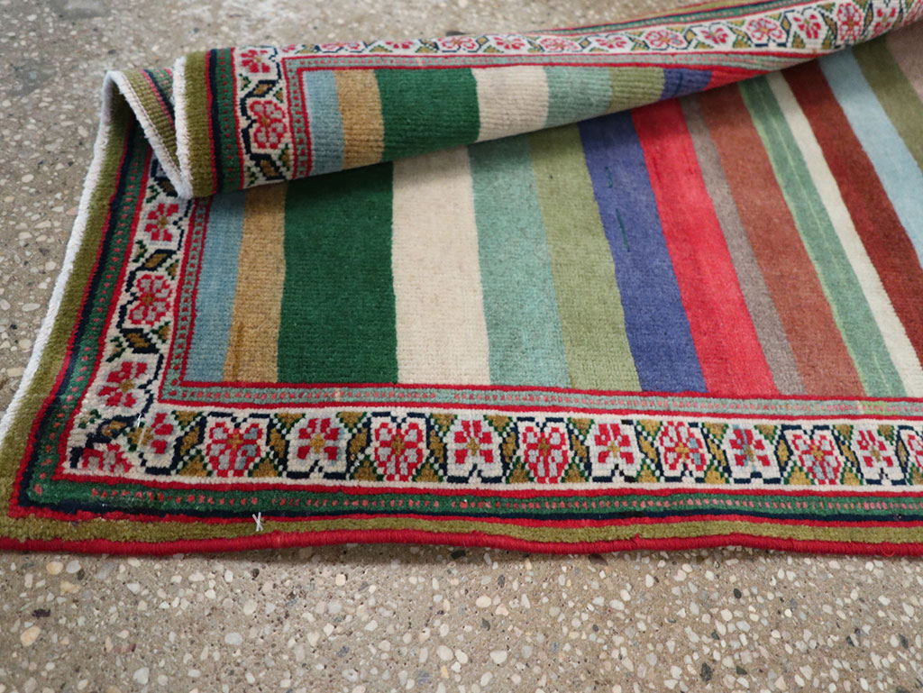 Vintage Persian Mahal Throw Rug, No.31978 - Gsblank