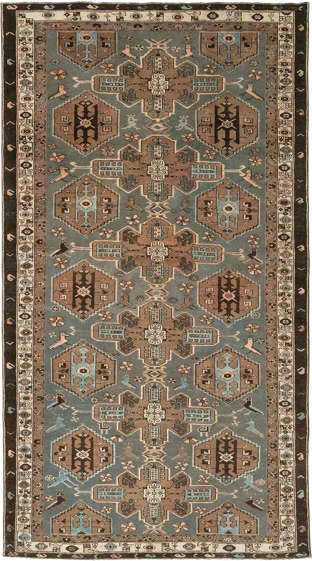 Antique Persian Malayer Accent Rug, No.31982 - Gsblank