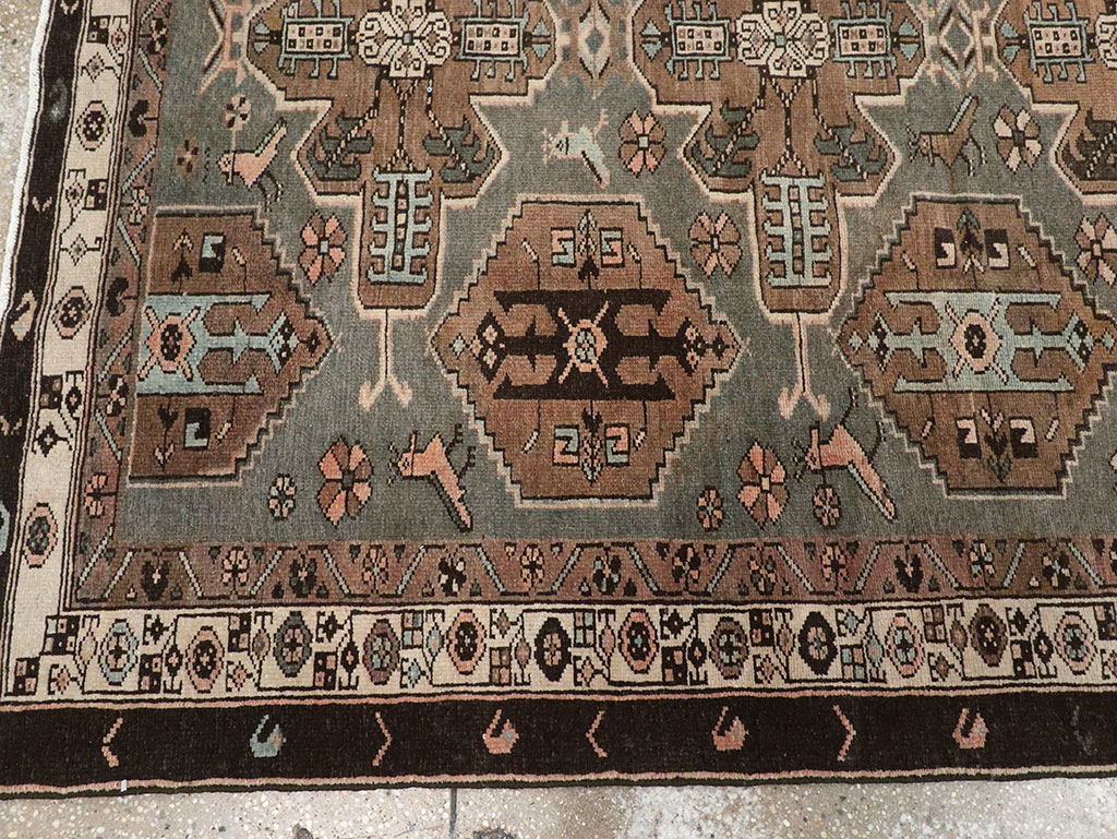 Antique Persian Malayer Accent Rug, No.31982 - Gsblank