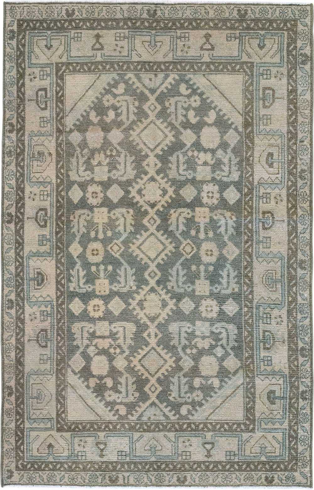 Vintage Persian Malayer Throw Rug (Pair: 2 of 2), No.31984 - Gsblank